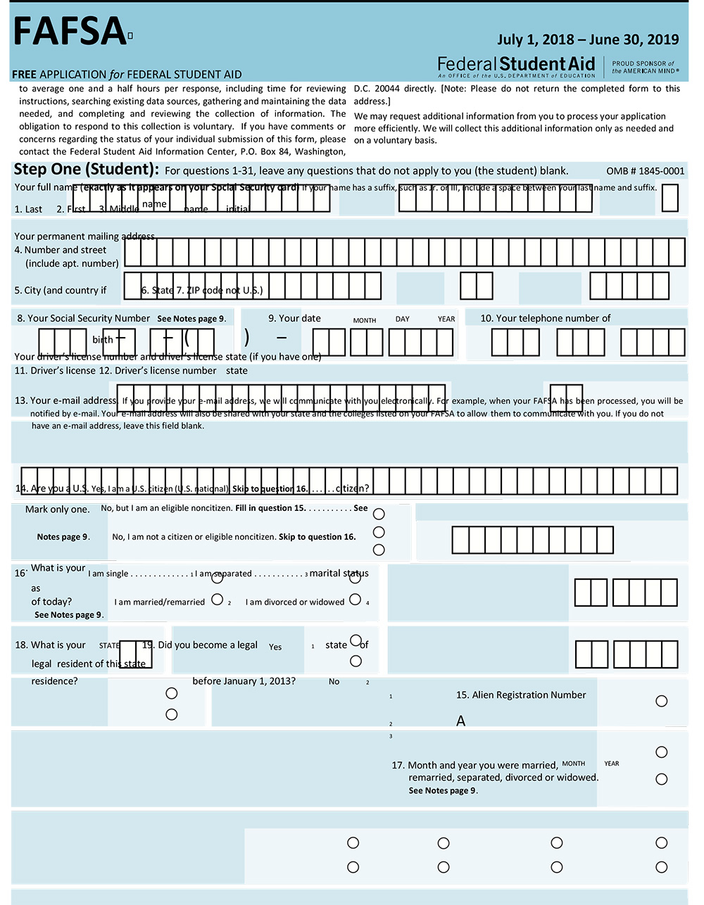 Fafsa PSLF Form