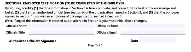 Get Employer To Sign PSLF Form State Of Maryland