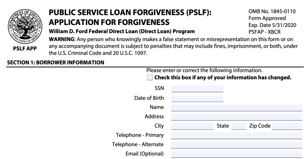 How To Complete PSLF Form