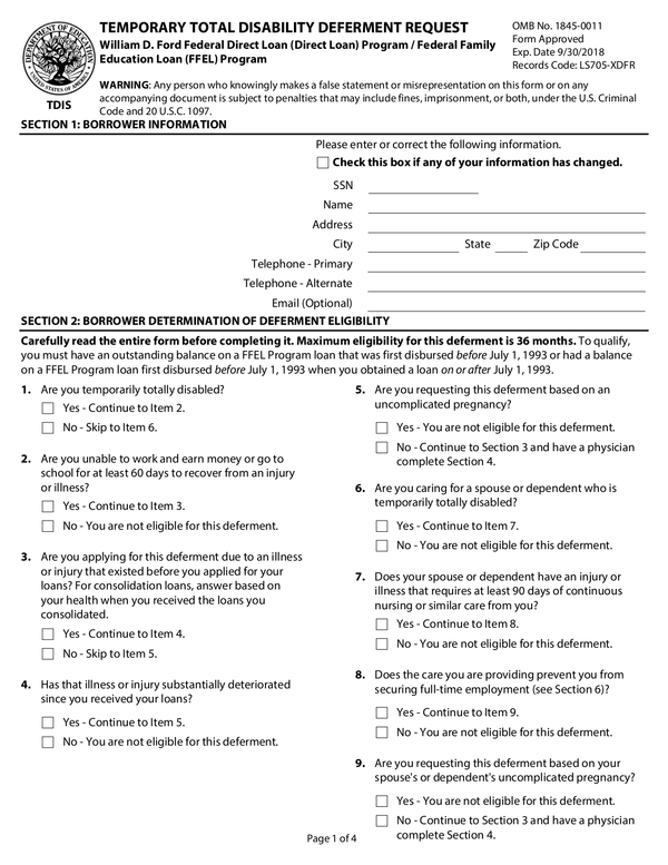 Myfedloan PSLF Employment Certification Form