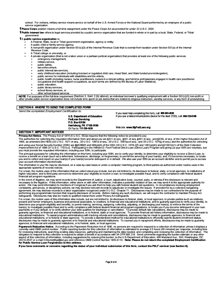 PSLF Renewal Form