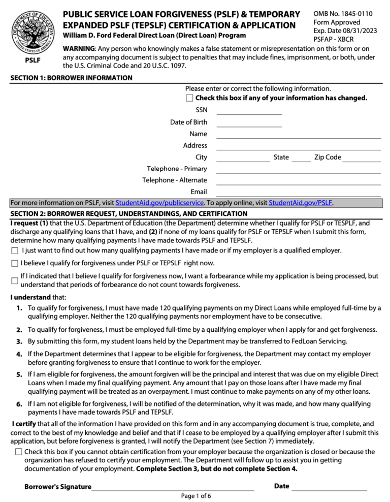 Upload PSLF Forms